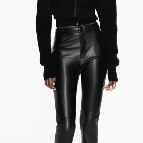 Zara Leather Leggings - SIze L - Picture 1 of 4